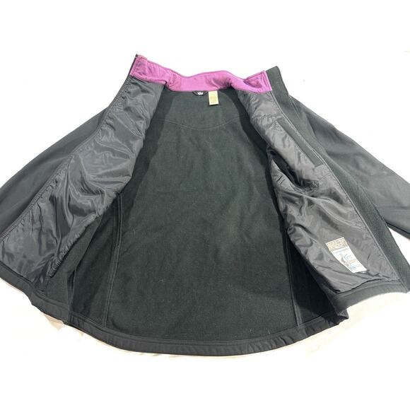 Walls Jacket Womens Large Black Fleece Lined Full Zip Hiking Soft Shell - Picture 10 of 12